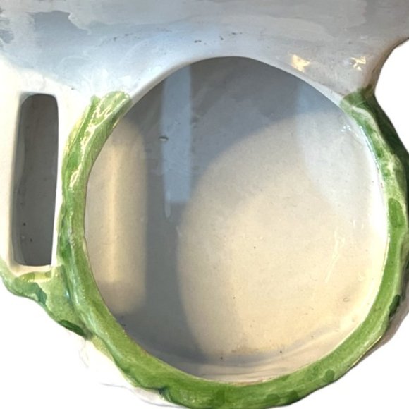 CERAMICA CONTINENTAL Vtg Calla Lily Pottery Planter Pot 9"x7.5"x6" - Picture 11 of 11